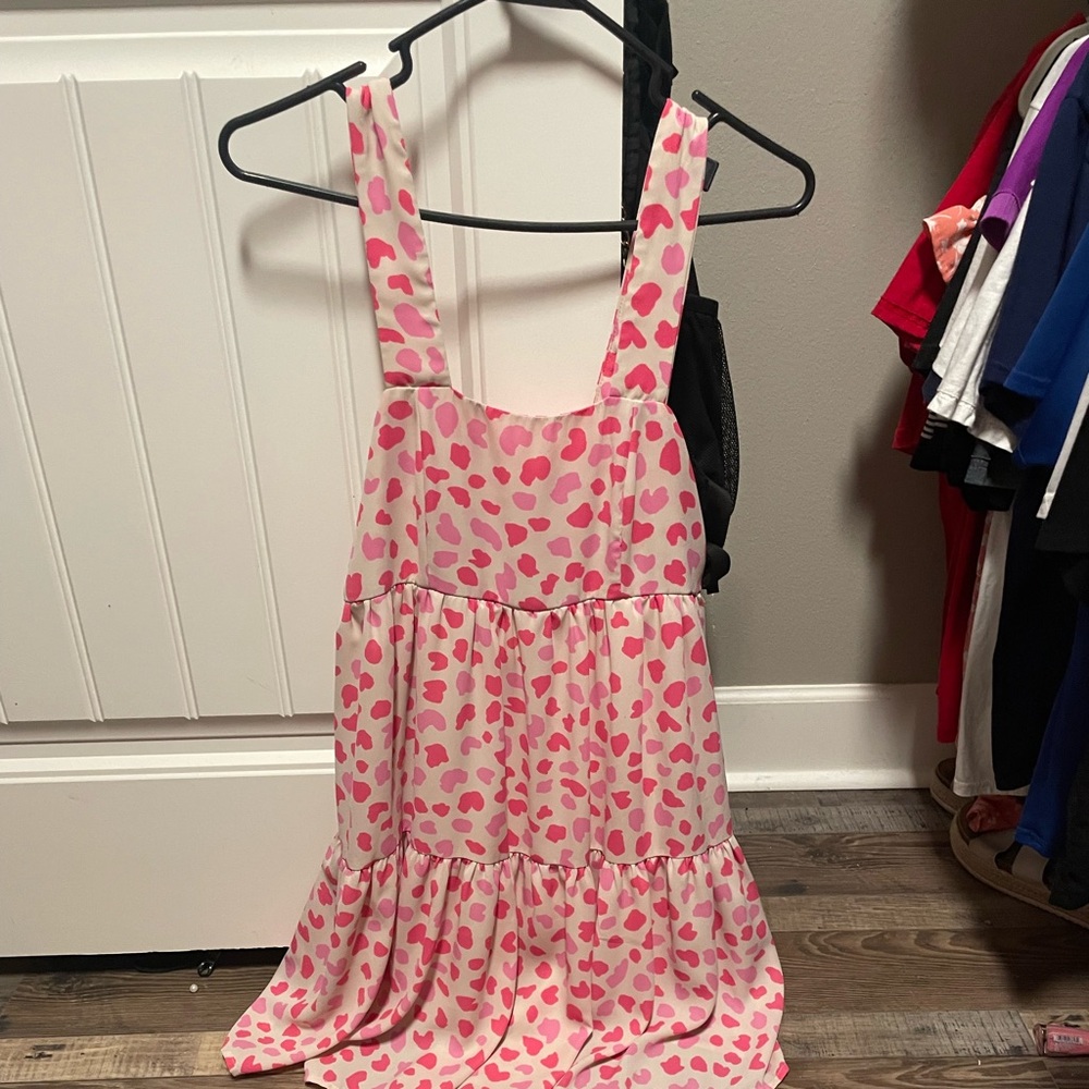 Francesca’s dalmatian print dress